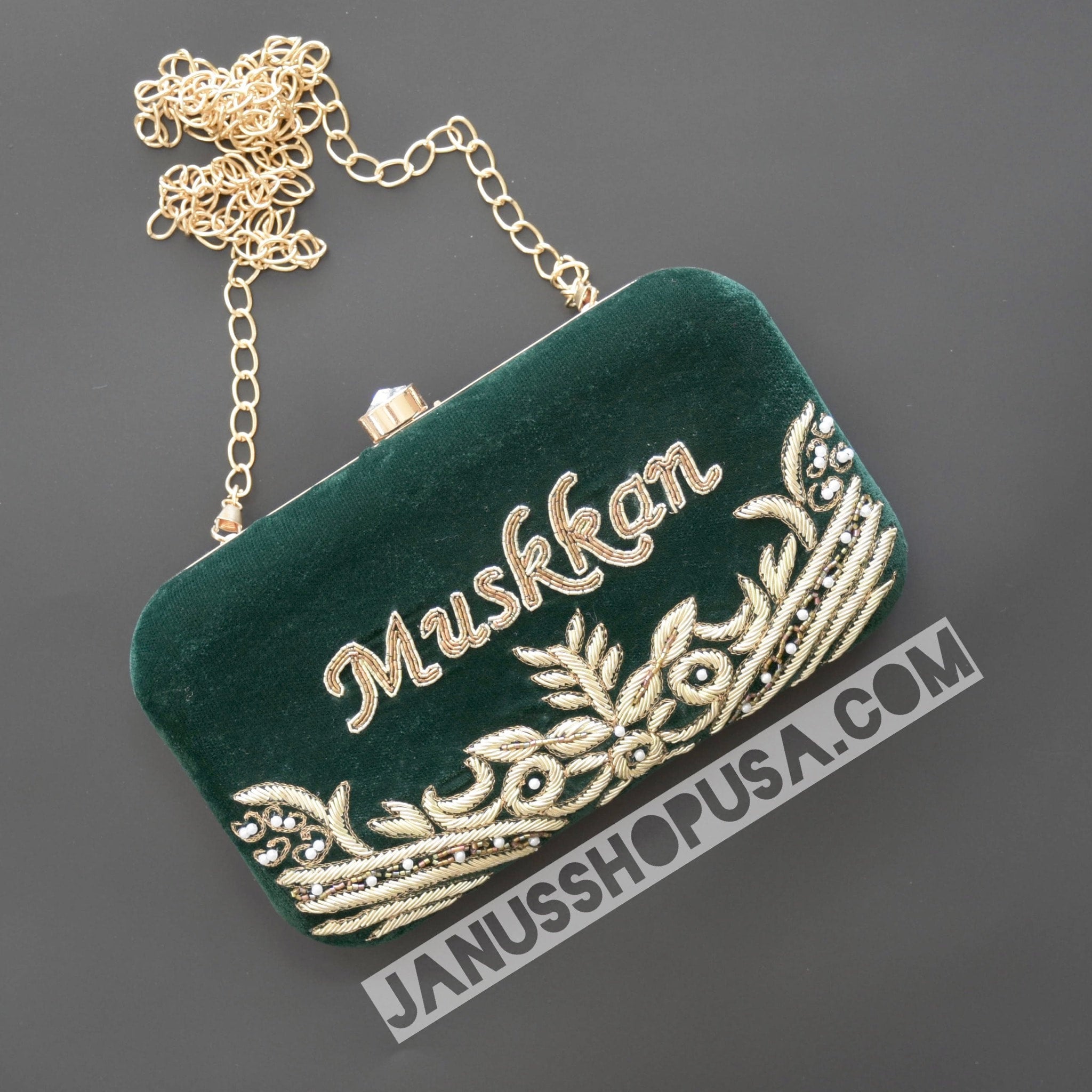 Buy Green Clutch Bag, Evening Bag, Emerald Green Silk Purse With Chain  Online in India - Etsy